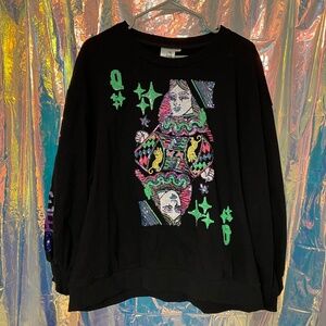 Queen of Sparkles Queen Card Sweatshirt